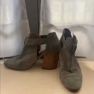 Aquatalia Booties Gray Waterproof Suede